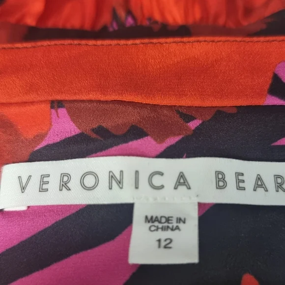 Veronica Beard Red and Pink Floral Dress - Picture 8 of 11